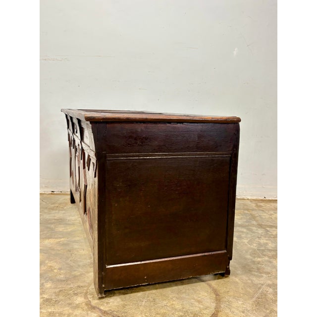 18th Century English Oak Coffer For Sale - Image 9 of 11