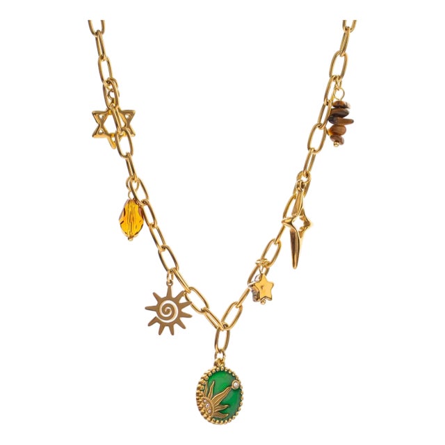 Cosmic Energy Charm Necklace For Sale