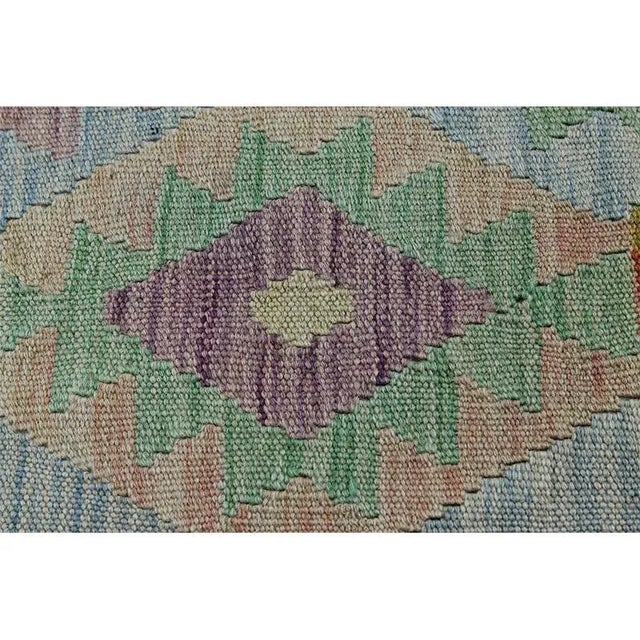 Gray Traditional Handwoven Turkish Kilim Rug-8'3" X 11'9" For Sale - Image 8 of 12