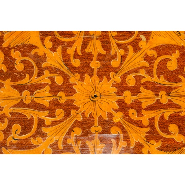 Intricate Patterned Large Antique Victorian Grand Tour Sorrento Ware Inlaid Wood Trinket Jewelry Box For Sale - Image 4 of 15