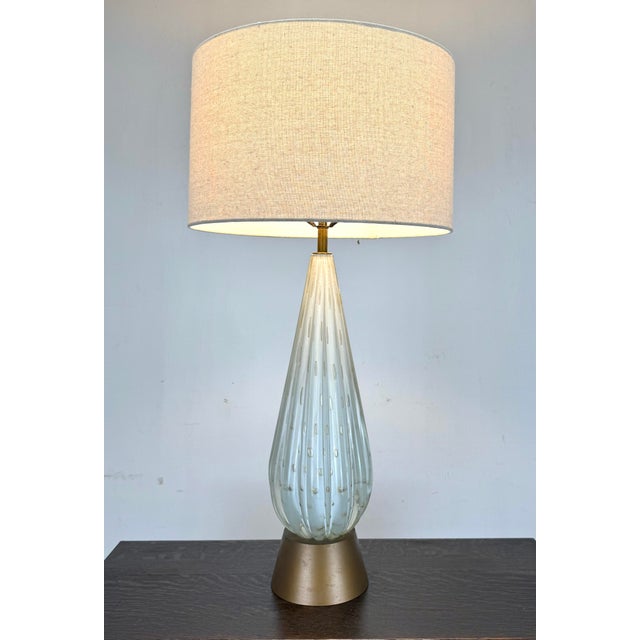 Barovier & Toso Mid Century Modern Murano Glass Table Lamp Barovier & Toso Attributed For Sale - Image 4 of 11