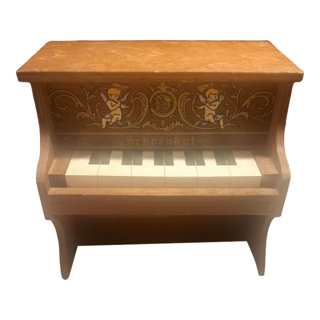 Vintage Schoenhut Cherub Motif Piano Music Box (As-Is) For Sale