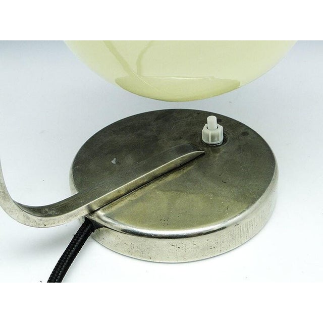 1950s Mid-Century Glass and Metal Bedside Lamp, 1950s For Sale - Image 5 of 11