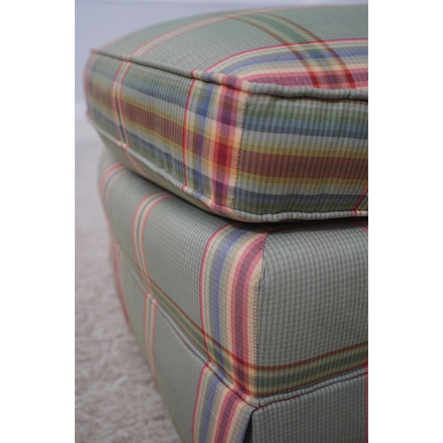 Jessica Charles Plaid Print Chaise Lounge For Sale - Image 13 of 18