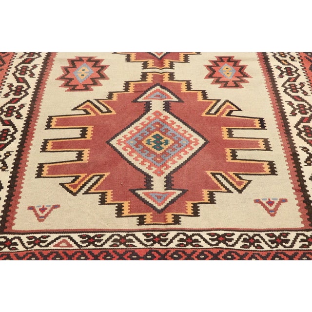 Vintage Turkish Kilim Rug - 05'05 X 09'10 For Sale - Image 4 of 9