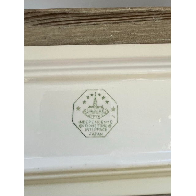 Mid-Century Independence Ironstone Butter Dish in Daffodil For Sale In Houston - Image 6 of 10