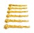 Mid 20th Century Mid Century Florentine Gold Gilt Canapé / Hors d'Oeuvres Forks – Set of 6 in Original Box – Hollywood Regency / Italian Provincial For Sale - Image 5 of 11
