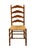 American High End Vintage Solid Hard Rock Maple Colonial Early American Ladder Back Dining Side Chair W. Rush Seat For Sale - Image 3 of 10