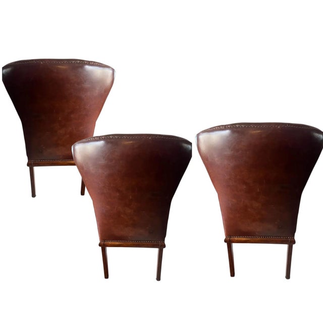 Animal Skin Upgrade Your Home With This Pair of Vintage Stanley Furniture Leather Armchairs. For Sale - Image 7 of 10