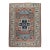 Vintage Tribal Wool Rug With Bold Geometric Medallion in Rust & Indigo -3' 10'' X 5' 1'' For Sale
