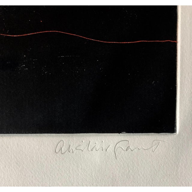 Alistair Grant, Modern British Surrealist Abstract Bold Color Aquatint Etching Print Yellow Eye, c.1960's For Sale - Image 4 of 7