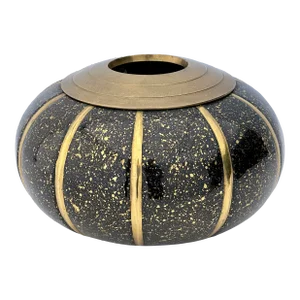 Speckled Blackened Brass Vase