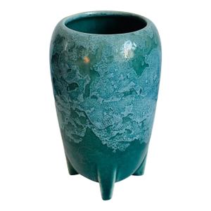 Nelson McCoy Ceramic Vase Signed Art Deco Space Age Mid Century Modern Eames Era