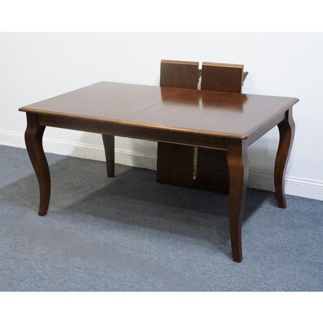 Bassett Bassett Furniture Cherry Traditional American Empire Style 84" Dining Table 4469-3660 For Sale - Image 4 of 11
