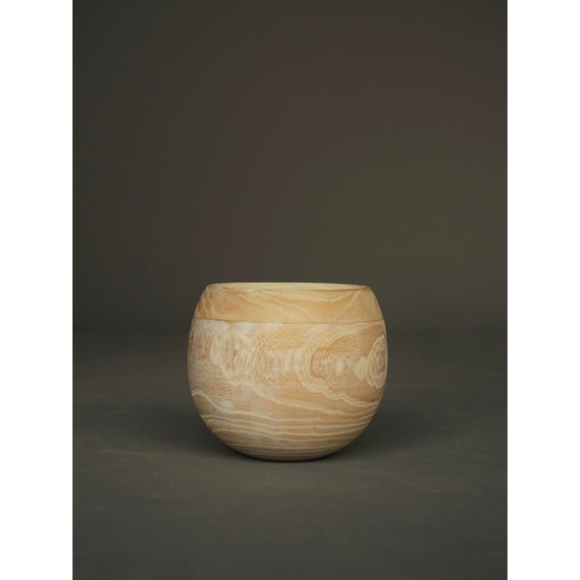 Lidded Vessel in Turned Elm Wood by Maria Van Kesteren, 1970s For Sale - Image 12 of 12