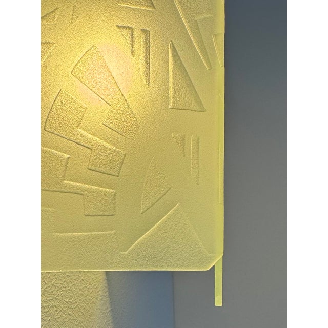 Glass Art Deco Modernist Wall Sconce in Oak and Frosted Glass, France, 1930 For Sale - Image 7 of 14
