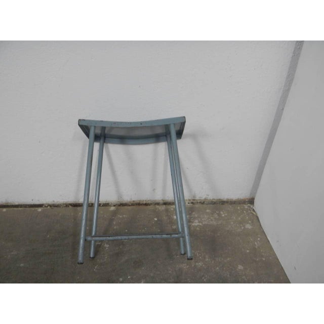 Metal Gray Iron Stool, 1970 For Sale - Image 7 of 13