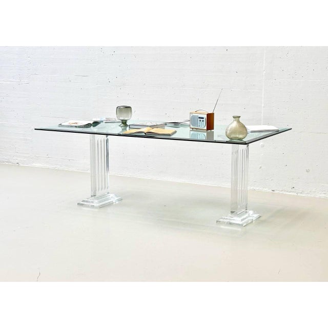 Glass Table in Acrylic Glass by Fabianart, 1980s For Sale - Image 11 of 18