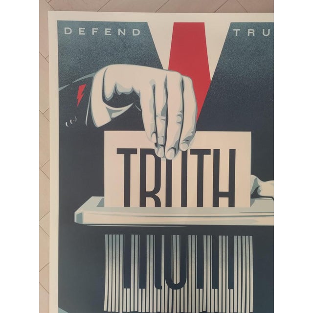 Contemporary Shepard Fairey (Obey), Defend Truth, 2024, Offset Print For Sale - Image 3 of 9