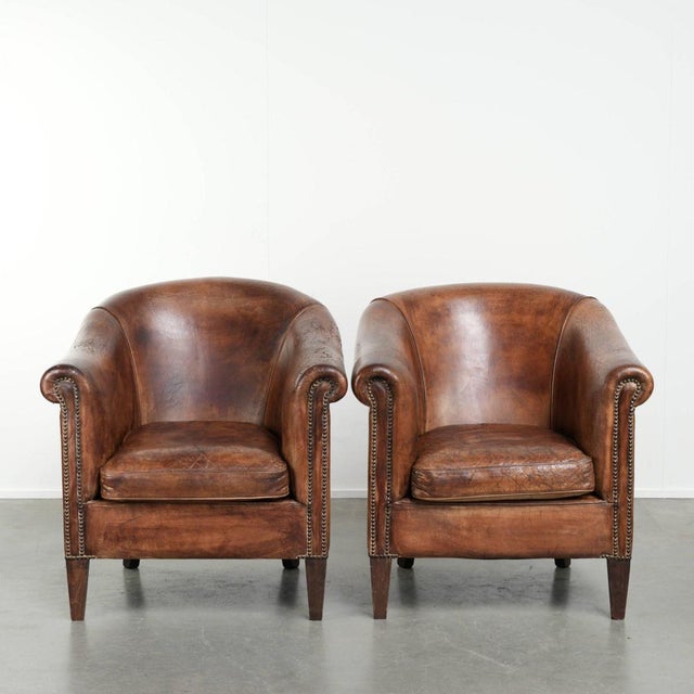 Vintage Sheepskin Club Armchairs, Set of 2 For Sale - Image 15 of 15