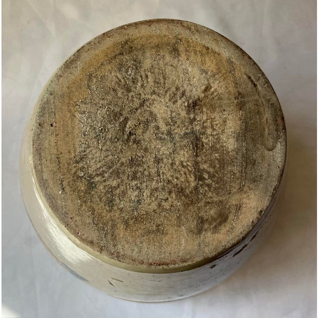 Antique Stone Ware Crock With Early Us Federal Patriotic Eagle and Canons Flag For Sale - Image 11 of 11