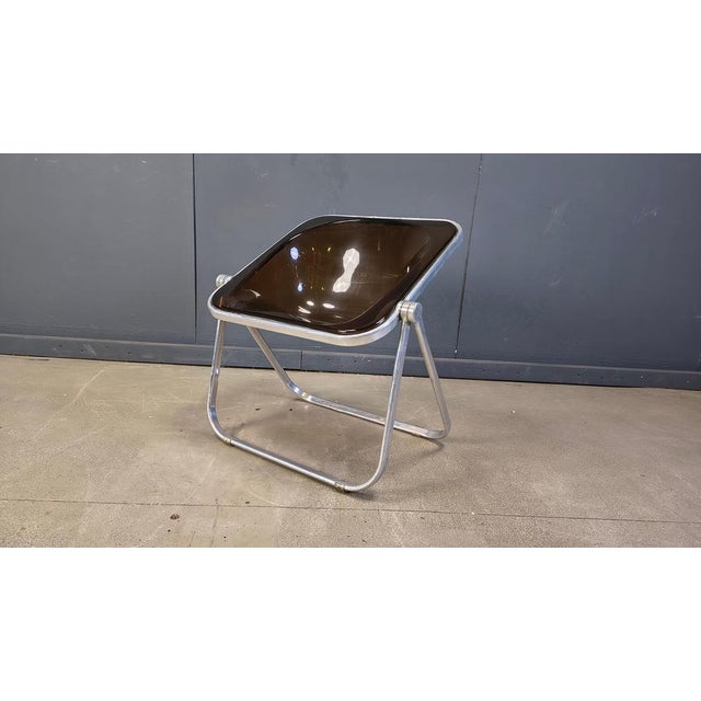 Brown Plona Folding Chair by Giancarlo Piretti for Castelli, 1970s For Sale - Image 8 of 17
