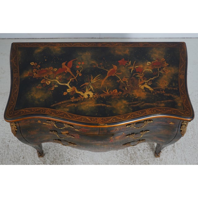 Maitland Smith Chinoiserie Decorated Four Drawer Commode Chest For Sale In Philadelphia - Image 6 of 17