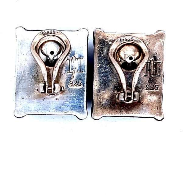 Silver 1990s John Hardy Estate Clip on Earrings Sterling Silver, 2 Pieces For Sale - Image 8 of 9