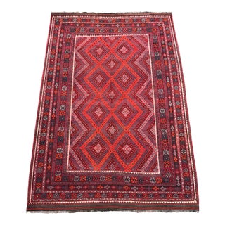 Vintage Afghan Large Area Flat Weave Kilim Rug, 10x15 For Sale