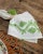 English Sharland England Hand Embroidered Napa Napkins in Green, Set of 4 For Sale - Image 3 of 3