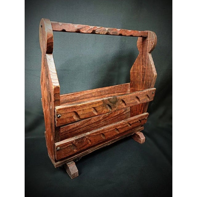Vintage 1940s Wooden Magazine Rack For Sale In New York - Image 6 of 6