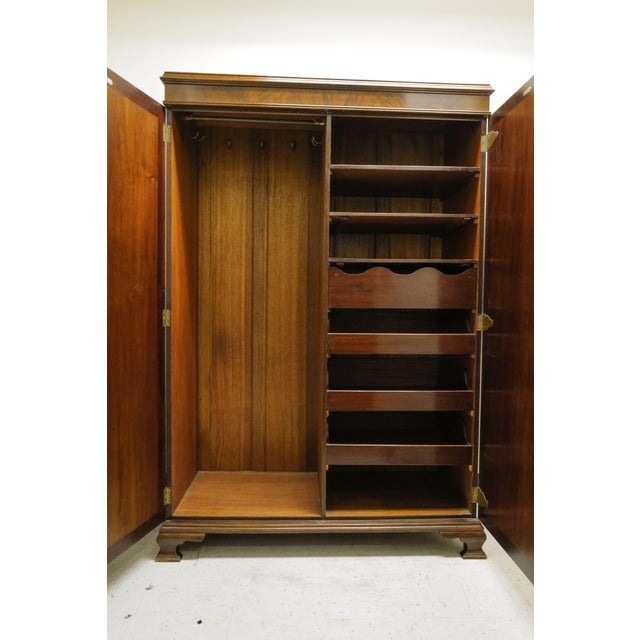 Burnt Umber Waring & Gillow Walnut Burl Houskeeper Press With Original Metal Plaque For Sale - Image 8 of 8