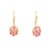 Contemporary Vintage Synthetic Ruby 14k Rose Gold Basket Set Wire Earrings, A Pair For Sale - Image 3 of 4