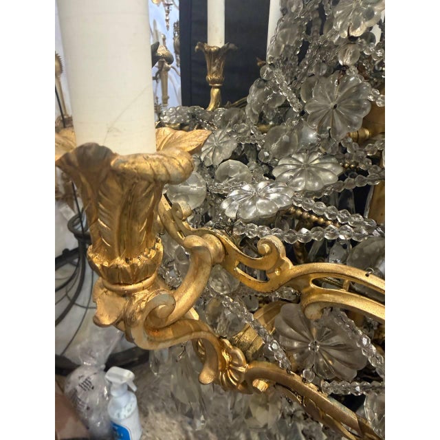 Bronze 1900 Caldwell Crystal and Bronze Chandelier With 12 Lights For Sale - Image 8 of 12