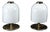 Italian Lattimo Murano Glass Mushroom Bedside Lamps, 1980s, Set of 2 For Sale