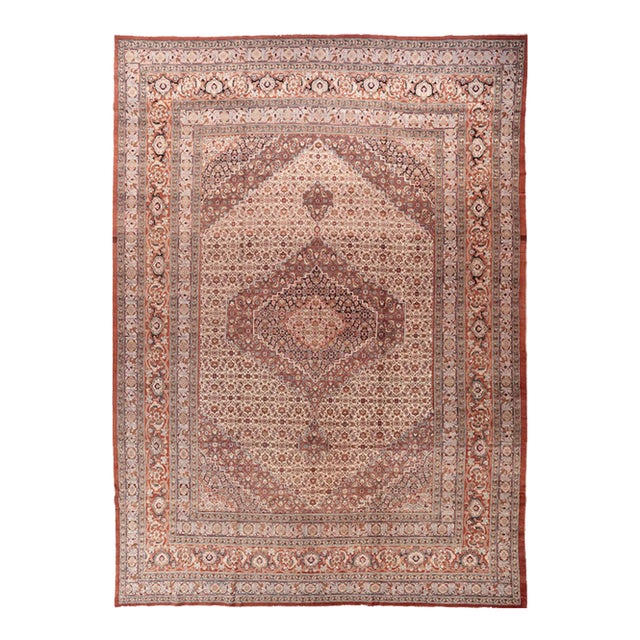 Antique Persian Tabriz Area Rug 13x18 For Sale