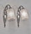 Charles Schneider Pair of Hugue & Schneider French Art Deco 1930s Floral Tulip Glass Wall Sconces For Sale - Image 4 of 11