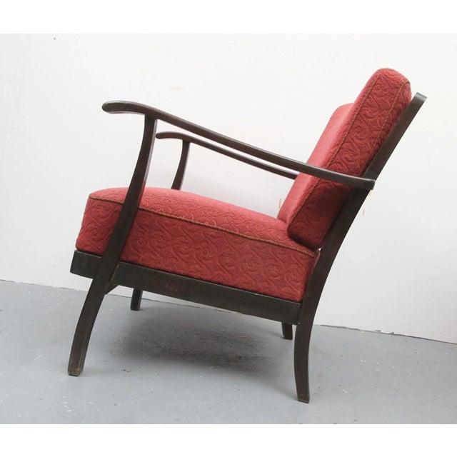 Red Armchair, 1950s For Sale - Image 9 of 13