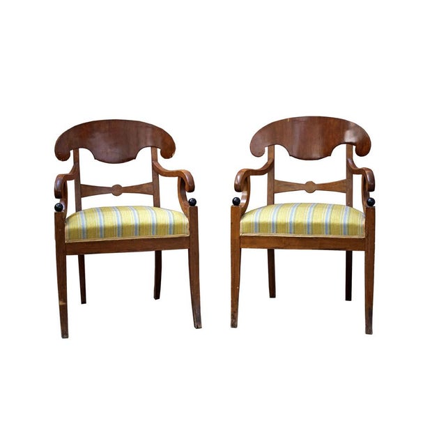 Swedish Biedermeier Armchairs in Light Wood, Set of 2 For Sale - Image 13 of 13