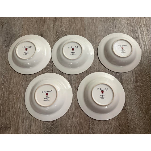 Andy Warhol X Block Campbell's Tomato Soup Can Ceramic Soup Bowls RARE Set Of 5 All plates were on display never used no...