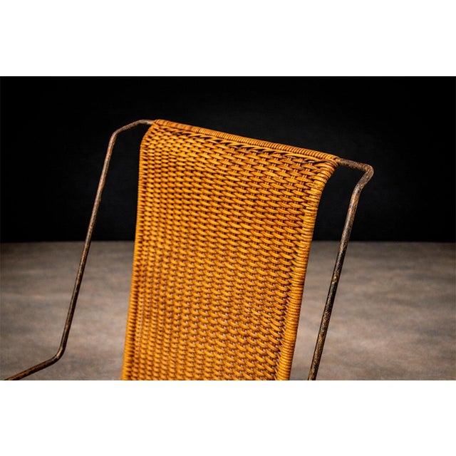 Pair of Armchairs Wicker & Iron, Carlo Hauner, 1950s For Sale - Image 9 of 9
