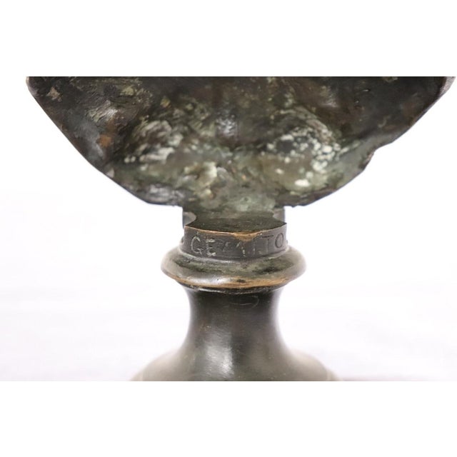 Bronze Bust of a Young Woman, Early 20th Century For Sale - Image 9 of 13