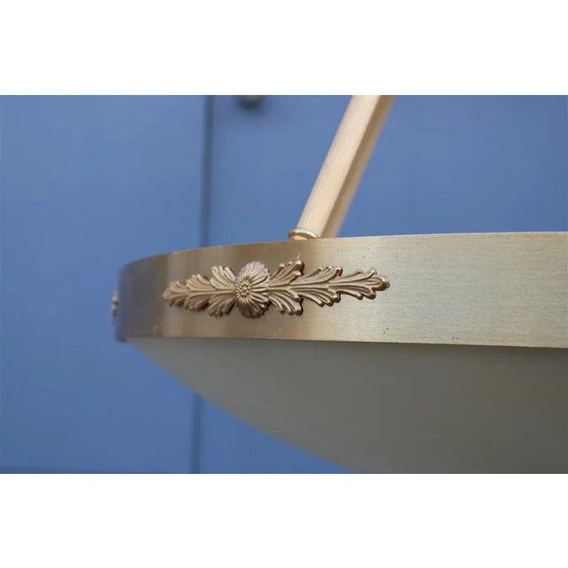 Round Chandelier in Brass and Murano Glass, 1970s For Sale - Image 9 of 18