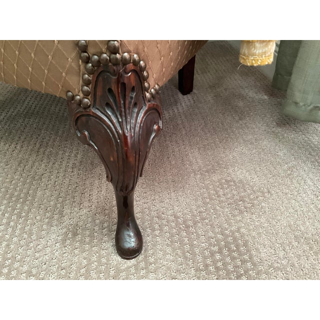 Textile 1940’s Channel Back Arm Chair For Sale - Image 7 of 10
