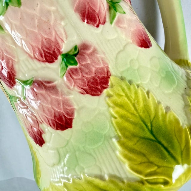 1960s St. Clement French Barbotine Raspberry Pitcher For Sale - Image 13 of 16