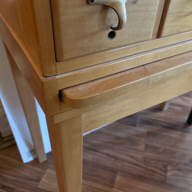 1960s 15 Drawer Library Card Catalog Cabinet For Sale - Image 9 of 11