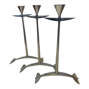 Vintage Matthew Hilton Candlesticks - Set of 3