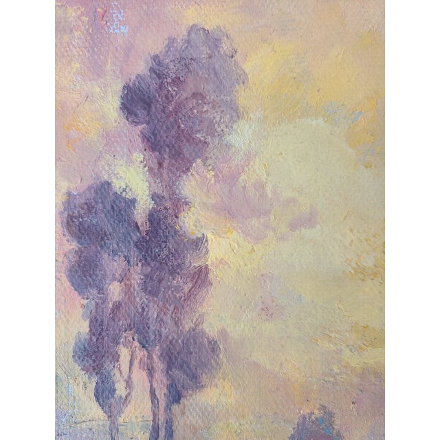 Alice Blair Pollard Antique Oil Painting Early California Pastoral Sunset With Sheep For Sale In Los Angeles - Image 6 of 15