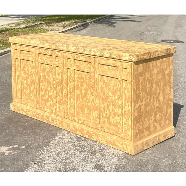 Vintage Rustic Millwork Distressed Credenza For Sale - Image 12 of 12