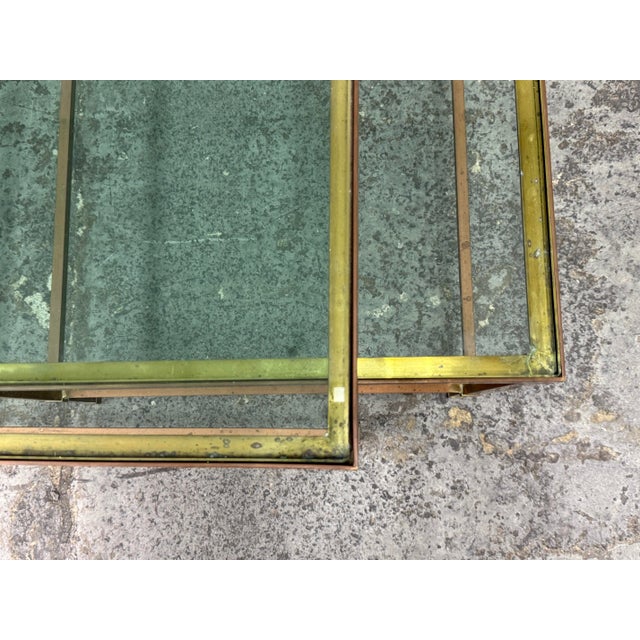 Metal Coup d'Etat Nesting Tables, Set of Three For Sale - Image 7 of 12